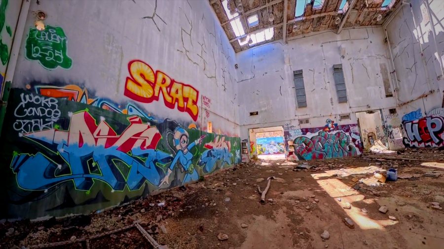 Graffiti walls at the abandoned missile silo.